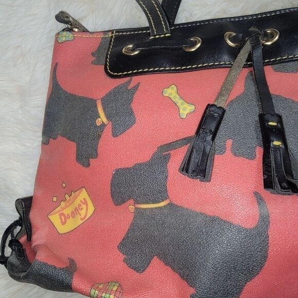 Dooney & Bourke Scottie dog coated canvas handbag purse vintage - Picture 2 of 16